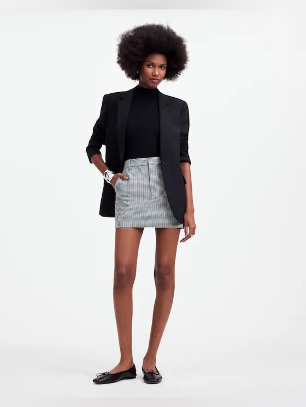 Madewell Suiting Mini Skirt, True Black | Sz 14